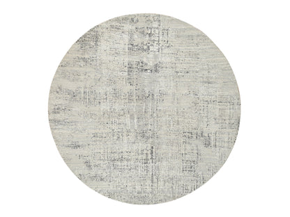 Modern / Contemporary hand-knotted wool rug in Gray, 7'10" x 7'10" — SKU O064700