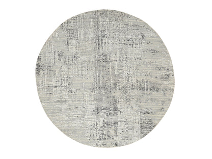 Modern / Contemporary hand-knotted wool rug in Gray, 6' x 6' — SKU O064701