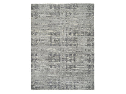 Modern / Contemporary hand-knotted wool rug in Gray, 9'2" x 11'10" — SKU O064704