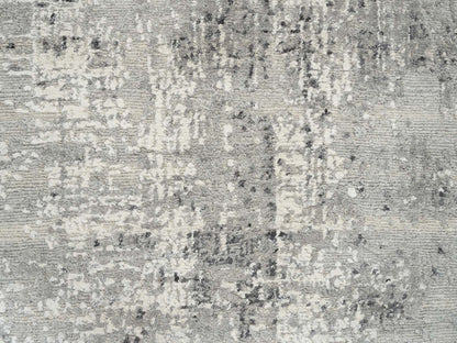 Modern / Contemporary hand-knotted wool runner in Gray, 2'7" x 6' — SKU O064705 (view 5)