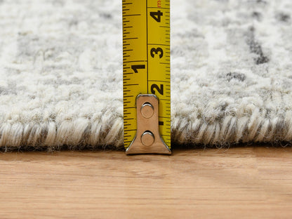 Modern / Contemporary hand-knotted wool runner in Gray, 2'7" x 6' — SKU O064705 (view 7)