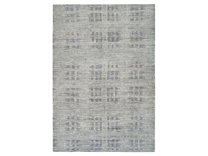 Modern / Contemporary hand-knotted wool rug in Gray, 13'10" x 20'2" — SKU O064715