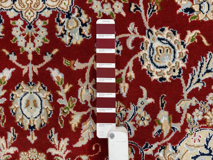 Red 5'9" x 6'0" Traditional Hand knotted Wool Rug - Sku: O064724