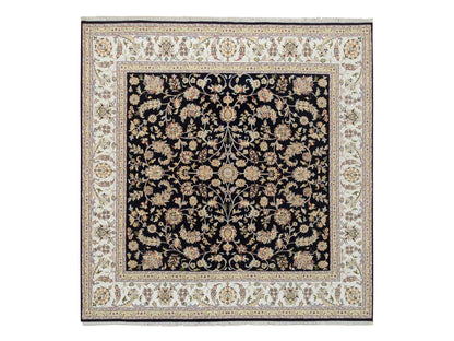 Blue 8'0" x 8'2" Fine Oriental Hand knotted Wool Rug - Sku: O064731