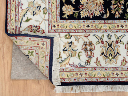 Blue 8'0" x 8'2" Fine Oriental Hand knotted Wool Rug - Sku: O064731