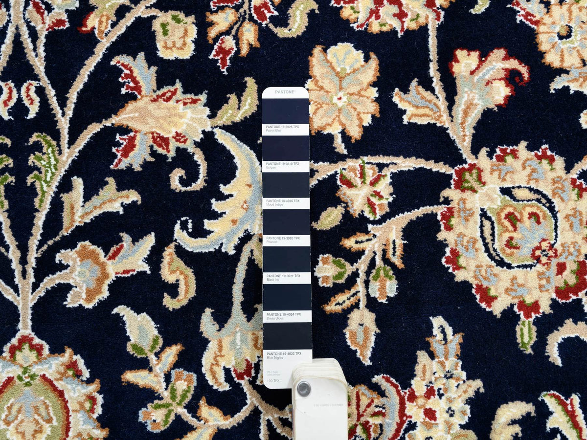 Nain Fine Oriental hand-knotted wool rug in Blue & Ivory, 8' x 8'2" — SKU O064731 (view 7)