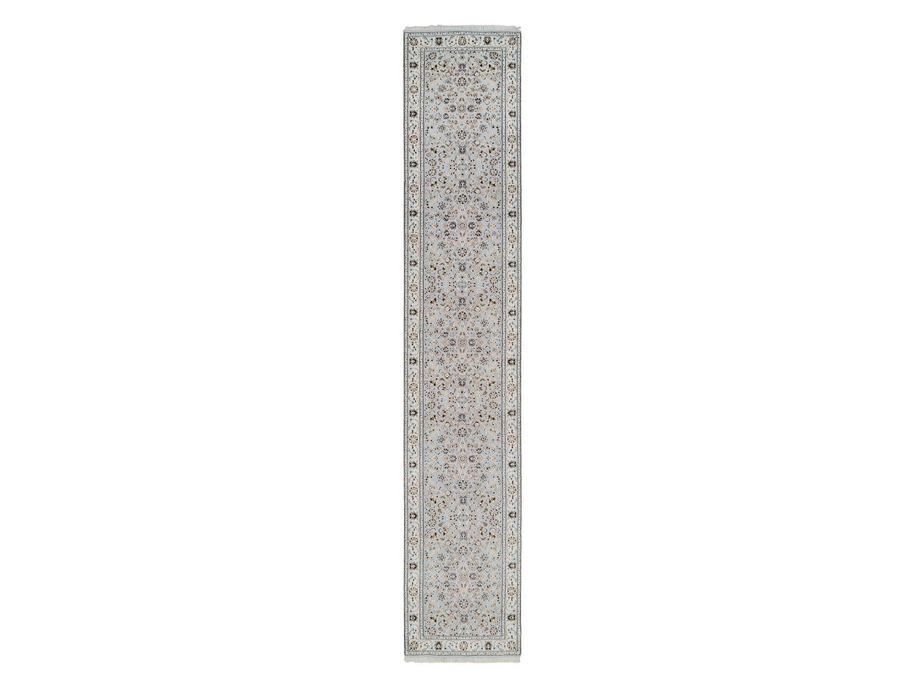 Blue 2'6" x 13'9" Traditional Hand knotted Wool Rug - Sku: O064736