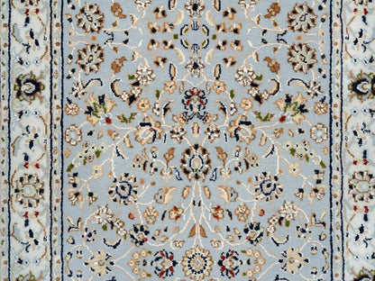 Blue 2'6" x 13'9" Fine Oriental Hand knotted Wool Rug - Sku: O064736