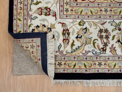 Nain Fine Oriental hand-knotted wool rug in Blue & Ivory, 9'10" x 14'3" — SKU O064744 (view 4)