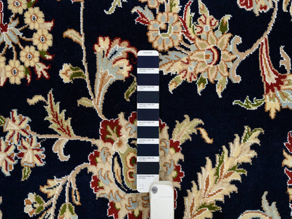 Blue 9'10" x 14'3" Fine Oriental Hand knotted Wool Rug - Sku: O064744
