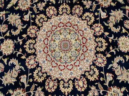 Blue 9'10" x 14'3" Fine Oriental Hand knotted Wool Rug - Sku: O064744