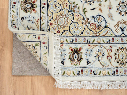 Nain Fine Oriental hand-knotted wool rug in Ivory, 4' x 4' — SKU O064750 (view 3)