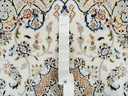 Nain Fine Oriental hand-knotted wool rug in Ivory, 4' x 4' — SKU O064750 (view 4)
