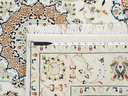 Nain Fine Oriental hand-knotted wool rug in Ivory, 4' x 4' — SKU O064750 (view 8)