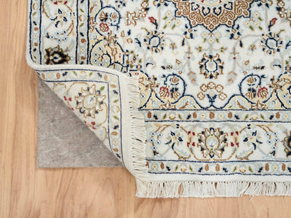 Nain Fine Oriental hand-knotted wool rug in Ivory, 3' x 3'1" — SKU O064757 (view 3)