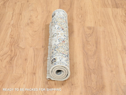Nain Fine Oriental hand-knotted wool rug in Ivory, 3' x 3'1" — SKU O064757 (view 6)