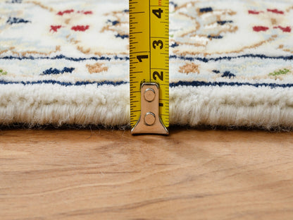 Nain Fine Oriental hand-knotted wool rug in Ivory, 3' x 3'1" — SKU O064757 (view 7)