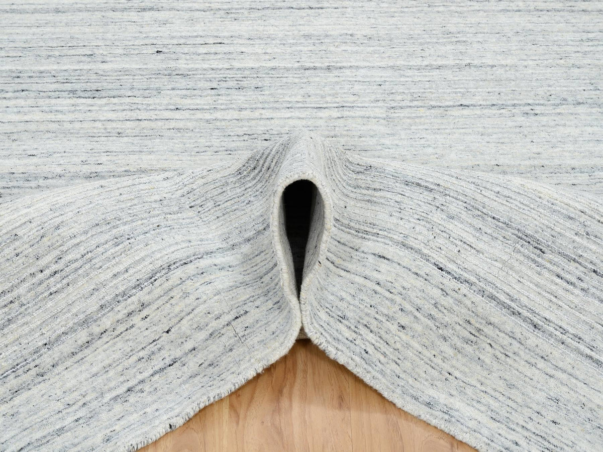 Modern / Contemporary hand-knotted wool rug in Ivory, 8' x 8' — SKU O064771 (view 5)