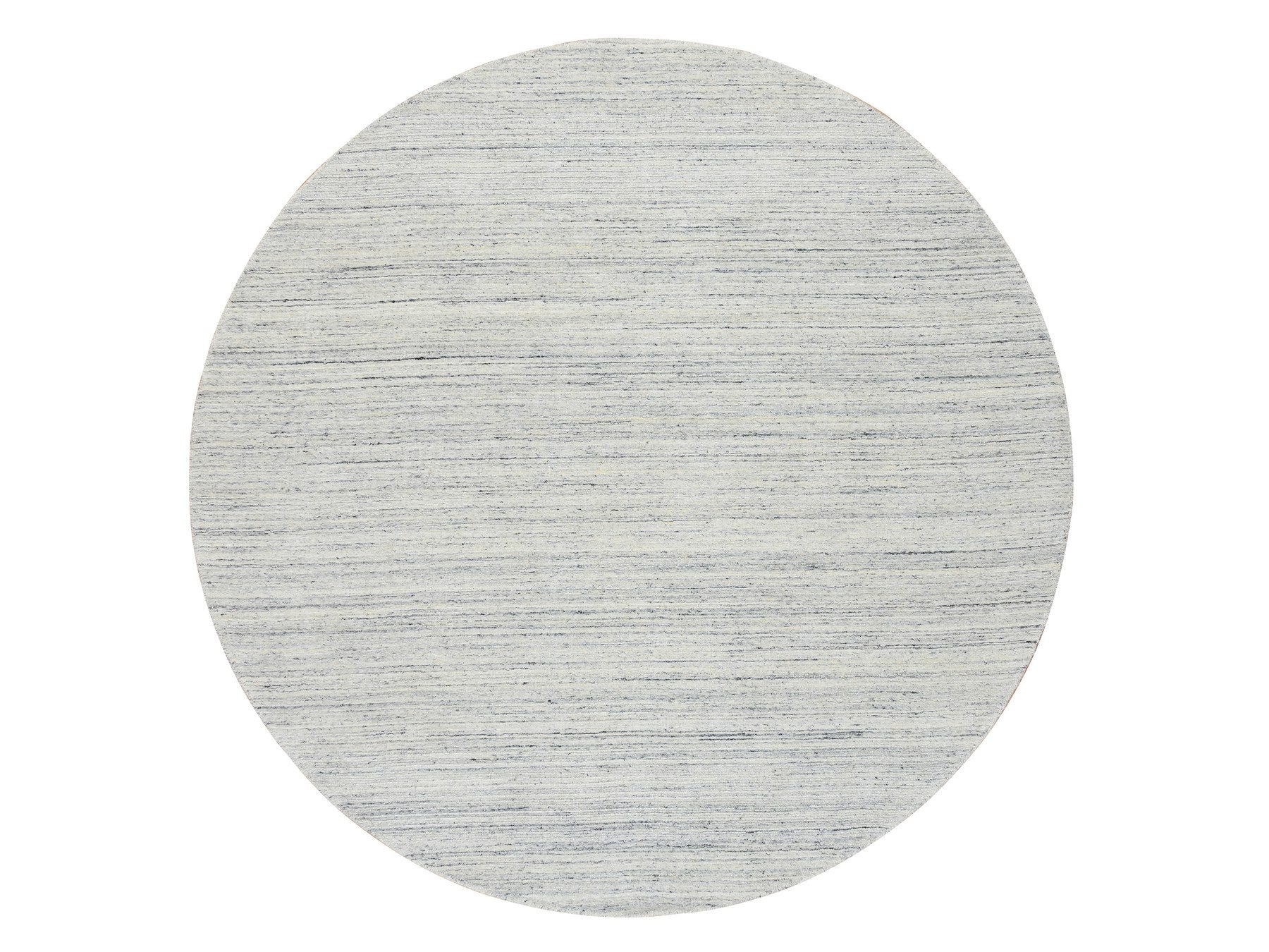 Modern / Contemporary hand-knotted wool rug in Ivory, 7'10" x 7'10" — SKU O064772