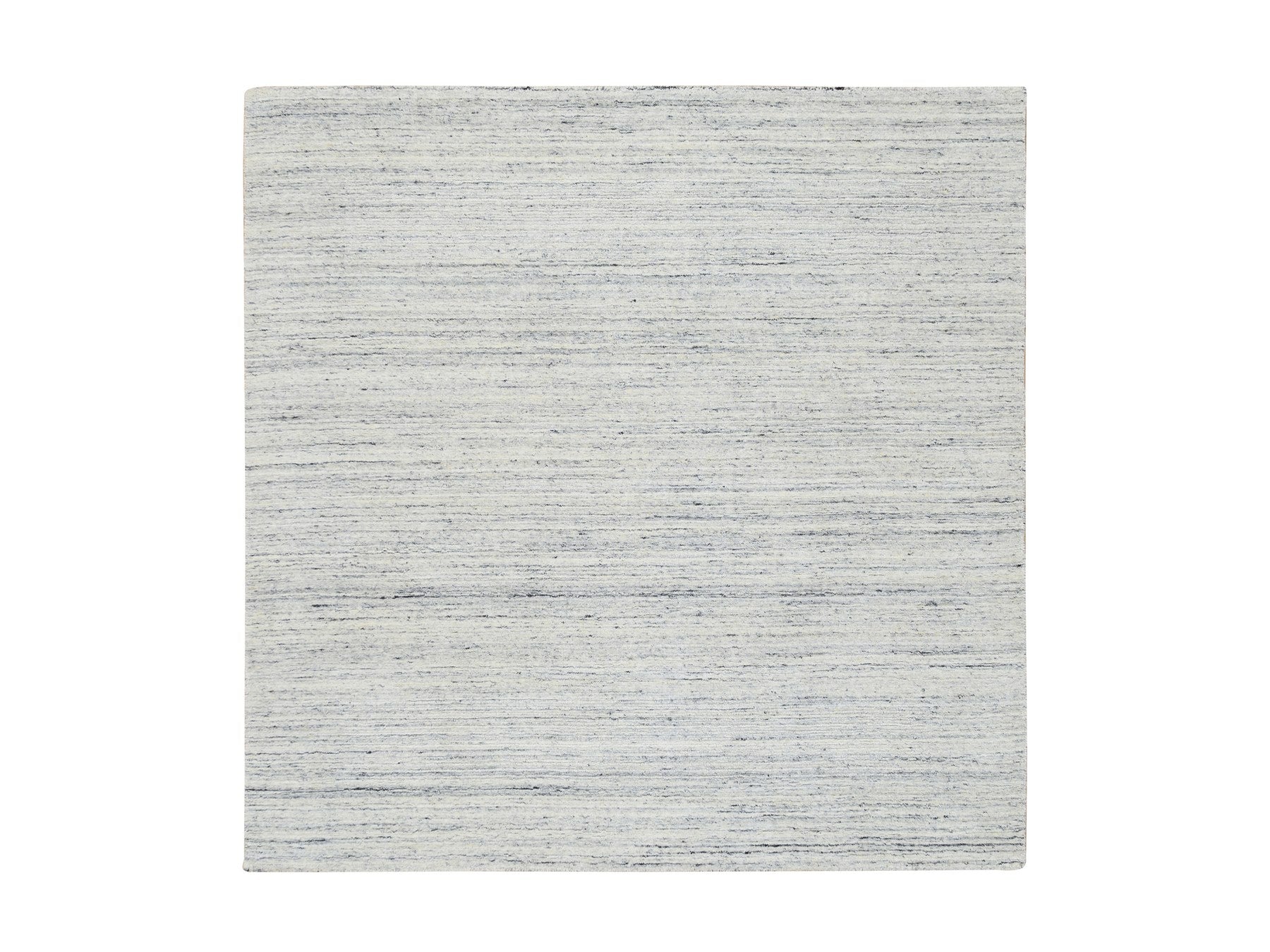 Modern / Contemporary hand-knotted wool rug in Ivory, 6' x 6' — SKU O064773