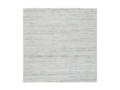 Modern / Contemporary hand-knotted wool rug in Ivory, 6' x 6' — SKU O064773