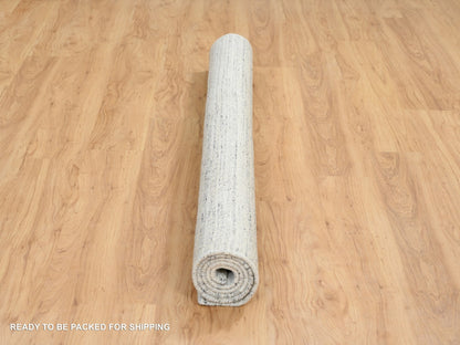 Modern / Contemporary hand-knotted wool rug in Ivory, 6' x 6' — SKU O064773 (view 6)