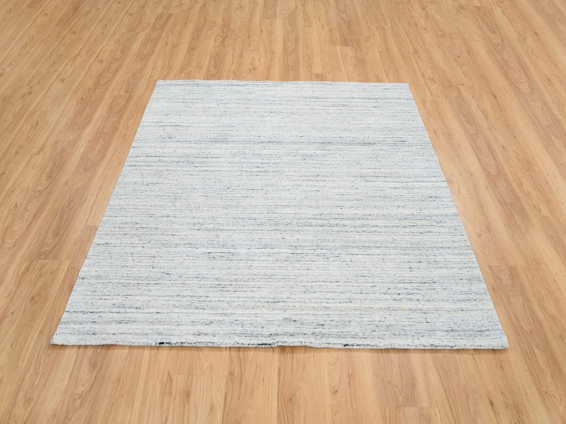 Modern / Contemporary hand-knotted wool rug in Ivory, 6' x 6' — SKU O064774 (view 2)