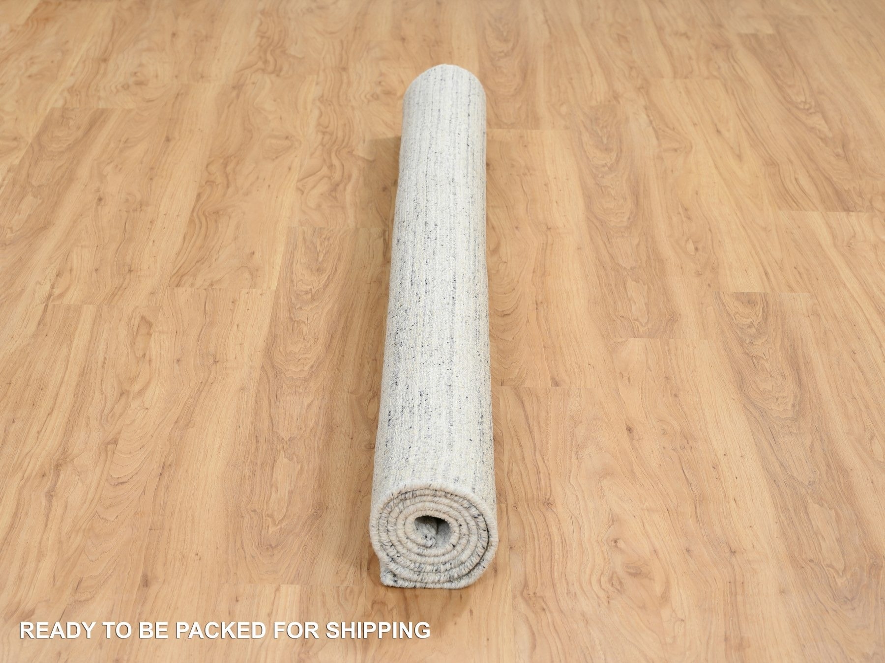 Modern / Contemporary hand-knotted wool rug in Ivory, 6' x 6' — SKU O064774 (view 6)