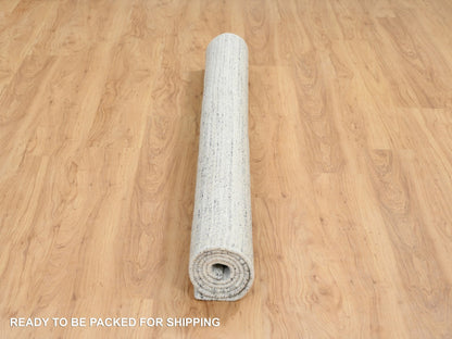 Modern / Contemporary hand-knotted wool rug in Ivory, 6' x 6' — SKU O064774 (view 6)