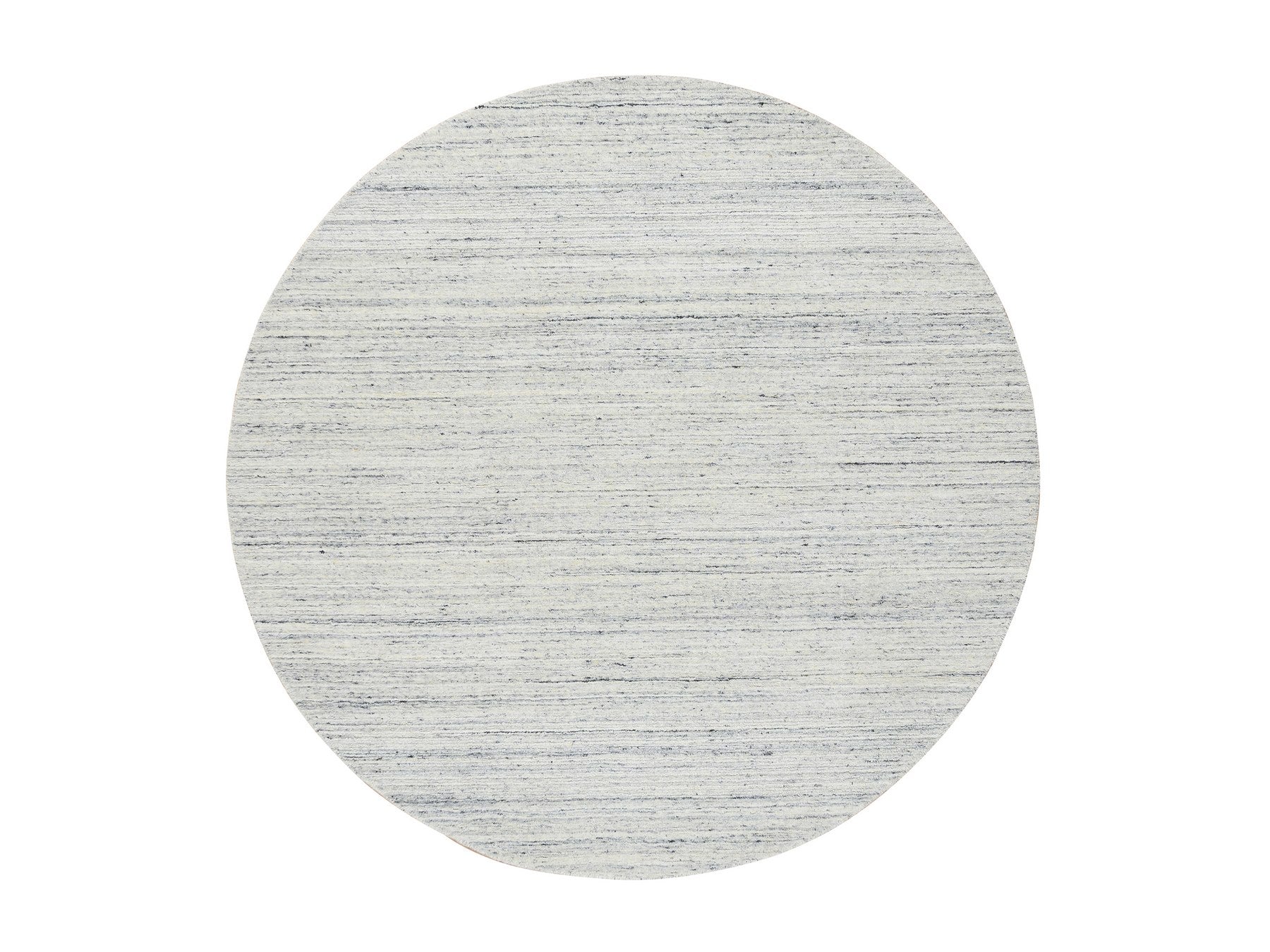 Modern / Contemporary hand-knotted wool rug in Ivory, 6' x 6' — SKU O064777