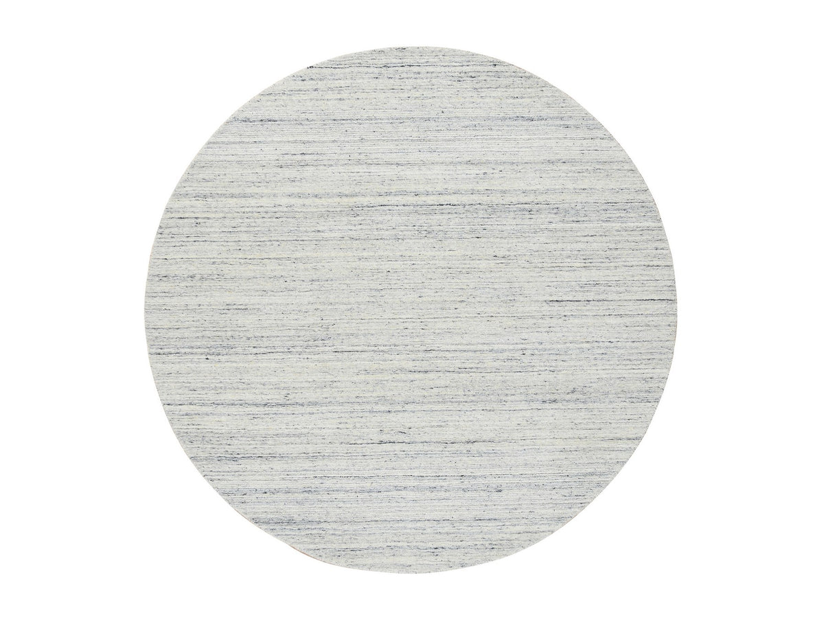 Modern / Contemporary hand-knotted wool rug in Ivory, 6' x 6' — SKU O064778