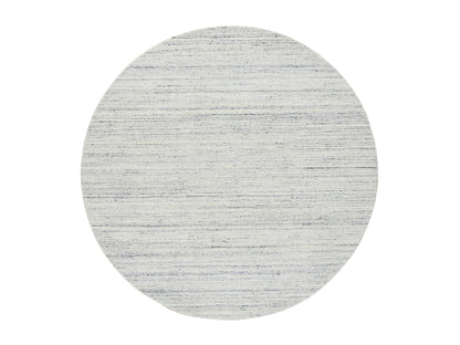 Modern / Contemporary hand-knotted wool rug in Ivory, 6' x 6' — SKU O064778