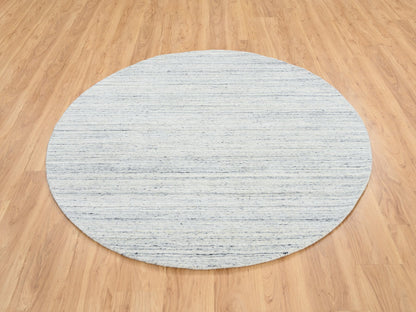 Modern / Contemporary hand-knotted wool rug in Ivory, 6' x 6' — SKU O064778 (view 2)