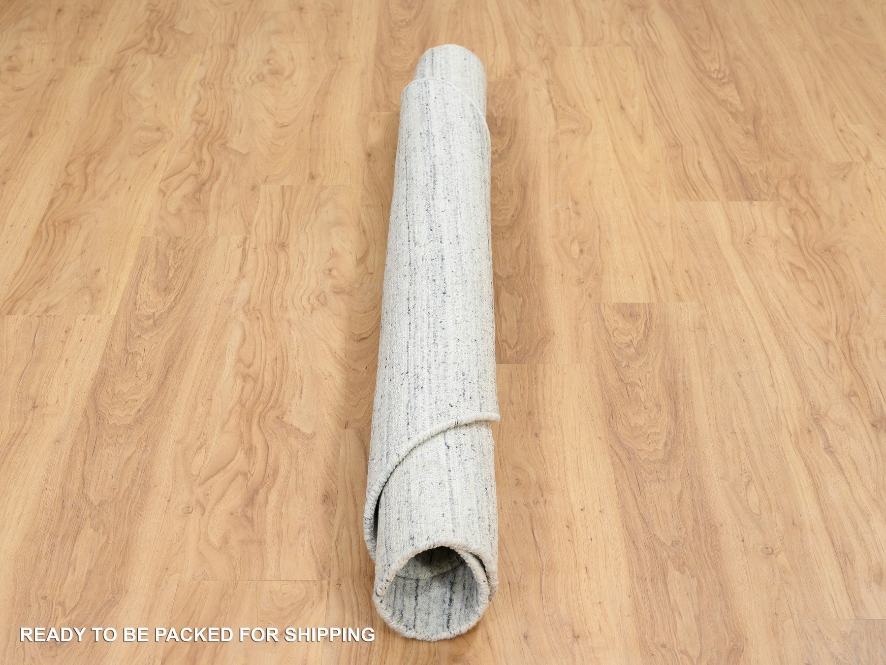 Modern / Contemporary hand-knotted wool rug in Ivory, 6' x 6' — SKU O064778 (view 6)