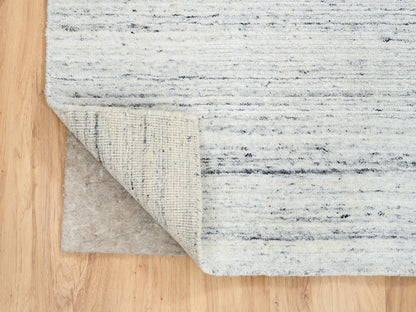 Ivory 5'0" x 7'0" Modern and Contemporary Handloom Wool Rug - Sku: O064779
