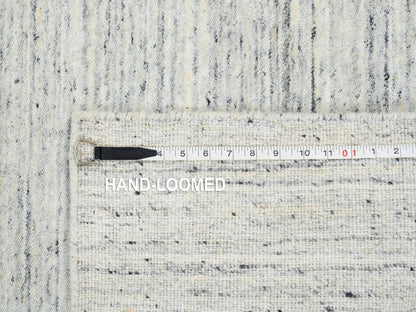 Modern / Contemporary hand-knotted wool runner in Ivory, 2'6" x 11'10" — SKU O064781 (view 8)