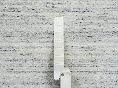 Ivory 2'6" x 6'0" Modern and Contemporary Handloom Wool Rug - Sku: O064786