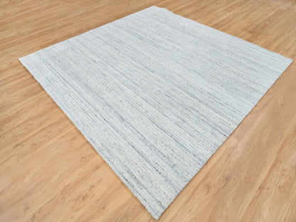 Modern / Contemporary hand-knotted wool rug in Ivory, 8' x 8' — SKU O064788 (view 3)