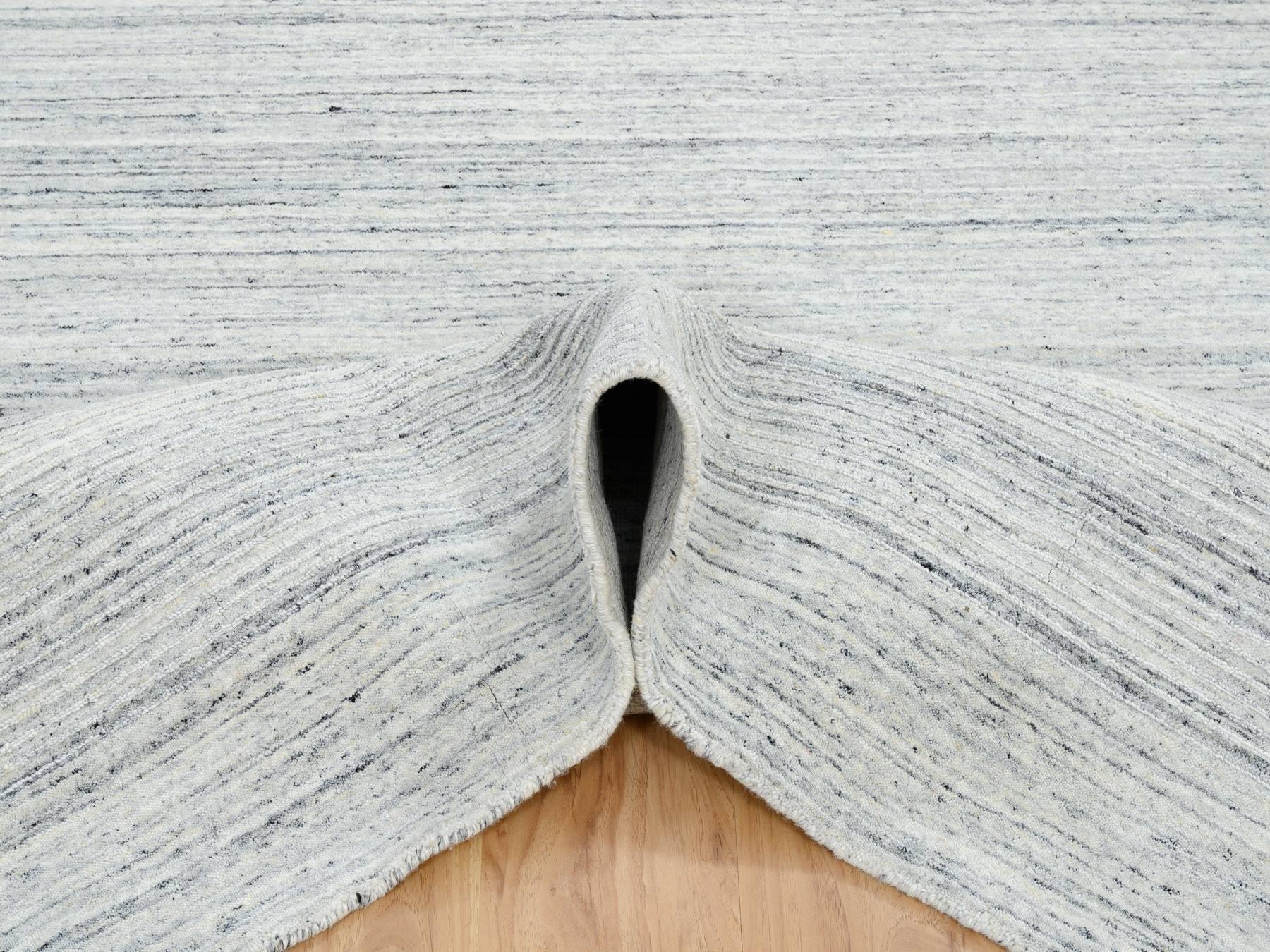 Modern / Contemporary hand-knotted wool rug in Ivory, 8' x 8' — SKU O064788 (view 5)
