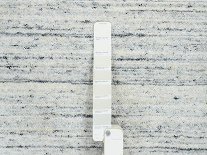Modern / Contemporary hand-knotted wool rug in Ivory, 8' x 8' — SKU O064788 (view 7)