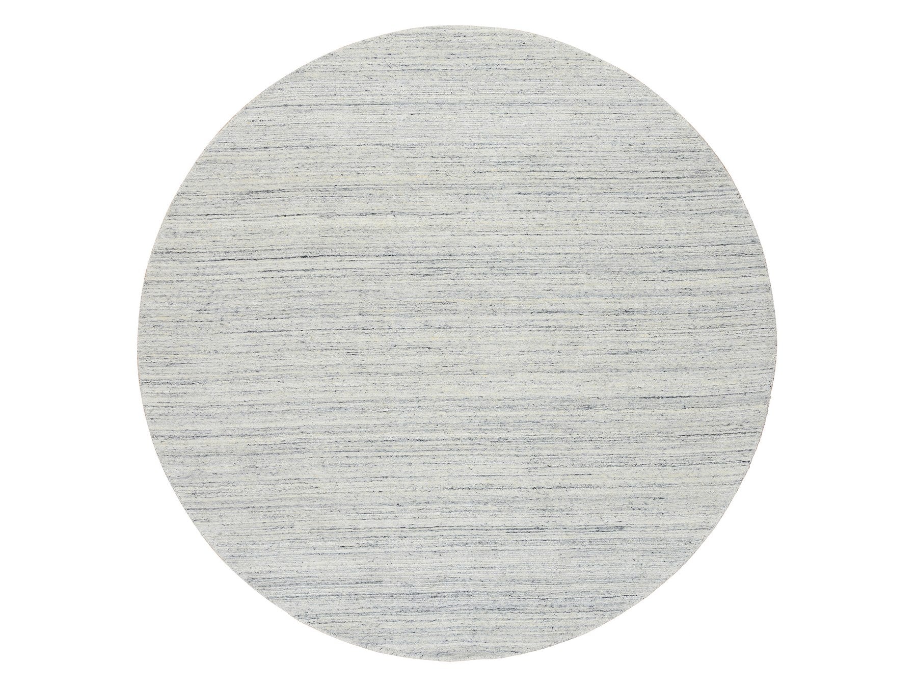 Modern / Contemporary hand-knotted wool rug in Ivory, 8' x 8' — SKU O064794