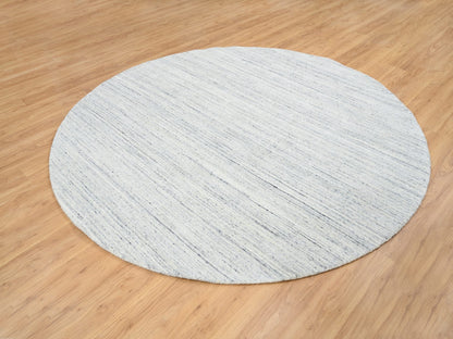 Modern / Contemporary hand-knotted wool rug in Ivory, 8' x 8' — SKU O064794 (view 4)