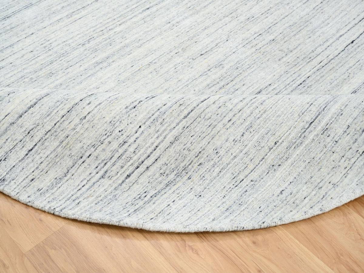 Modern / Contemporary hand-knotted wool rug in Ivory, 8' x 8' — SKU O064794 (view 7)