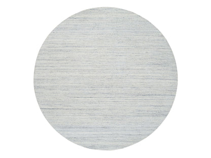 Ivory 10'0" x 10'0" Modern and Contemporary Handloom Wool Rug - Sku: O064795