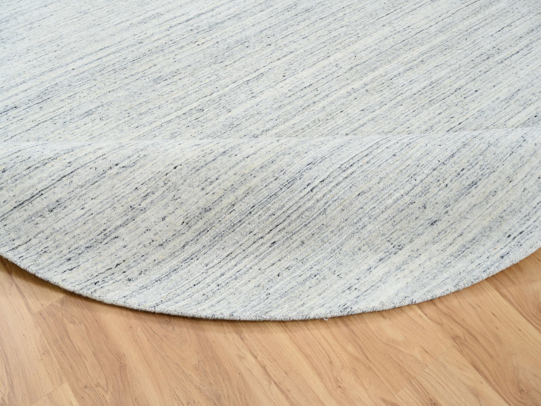 Modern / Contemporary hand-knotted wool rug in Ivory, 10' x 10' — SKU O064795 (view 6)