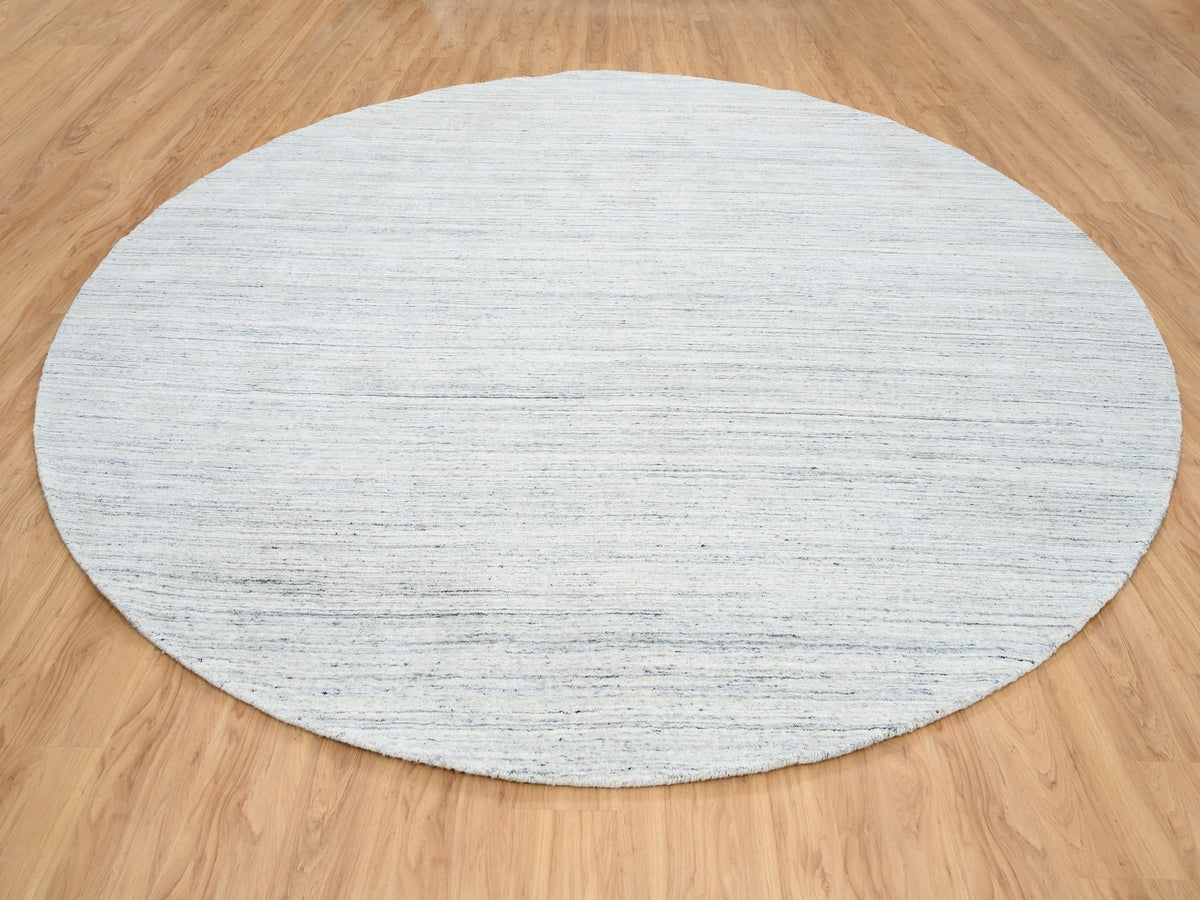 Modern / Contemporary hand-knotted wool rug in Ivory, 11'10" x 11'10" — SKU O064796 (view 2)