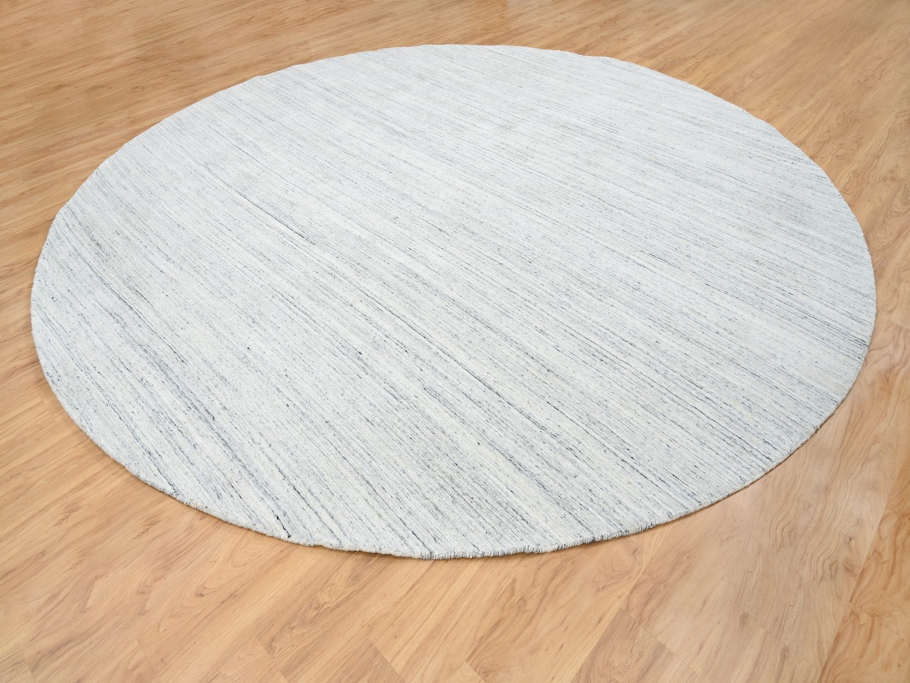 Modern / Contemporary hand-knotted wool rug in Ivory, 11'10" x 11'10" — SKU O064796 (view 3)
