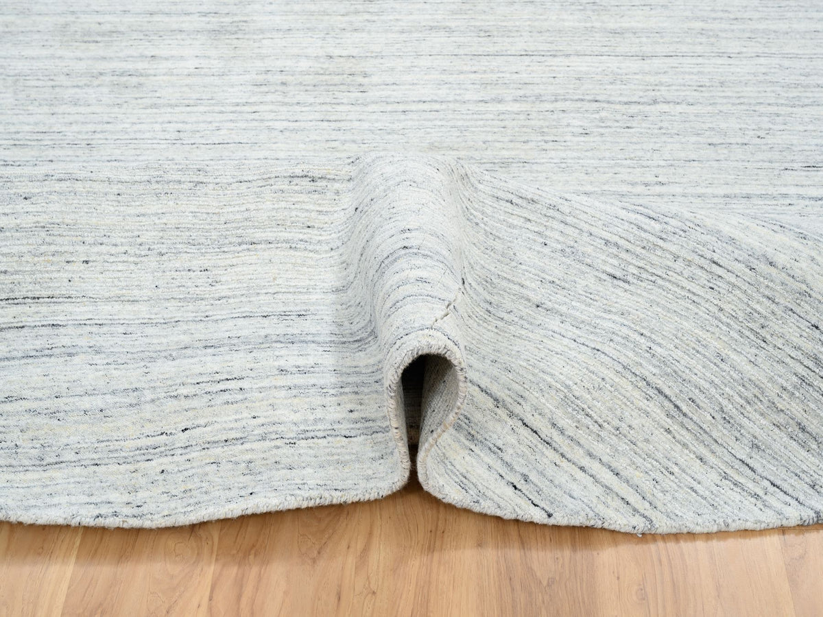 Modern / Contemporary hand-knotted wool rug in Ivory, 11'10" x 11'10" — SKU O064796 (view 5)