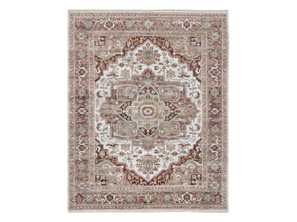 Heriz Tribal & Geometric hand-knotted wool rug in Red & Light Brown, 8' x 10' — SKU O064820