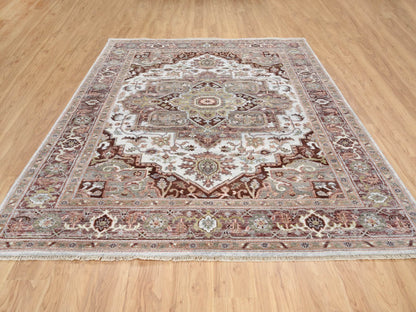 Heriz Tribal & Geometric hand-knotted wool rug in Red & Light Brown, 8' x 10' — SKU O064820 (view 2)
